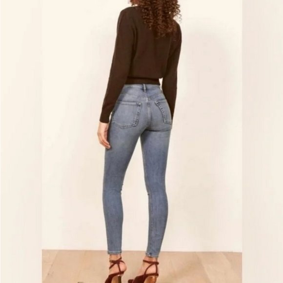 NWT REFORMATION JEANS High & Skinny Jeans Size 31  Catalina Wash - Picture 3 of 14